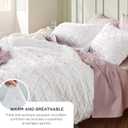 Bedsure King Comforter Set - White Comforter, Boho Tufted Distressed Vintage Bedding for Kids, 3 Pieces Farmhouse-Style Bed Set for All Seasons, Fluffy Soft Bedding with 2 Pillow Shams