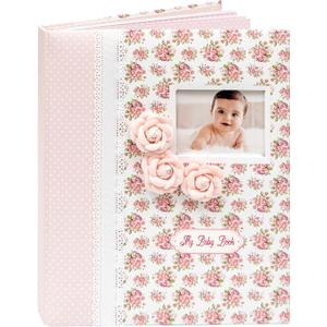 Baby Book Keepsake - Baby Memory Book and Album for Girl, Journal from Pregnancy to First 5 Years, Scrapbook to Record Memories, Milestones and Photos, Baby Book - Pink