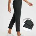 baleaf Womens Travel Pants with Zipper Pockets Stretchy Work Pants Business Casual Slacks Golf Pants Dressy with Pockets (Black, XL)
