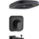 12" Rainfall Shower Faucet Compatible with Moen Trim Kit, Shower Handle (Valve& Catridge Not Inclued), Matte Black