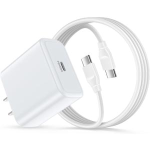 65W Super Samsung Galaxy S25 Edge Fast Charger for S26 S25 Ultra S25+ S25 S24 Ultra S24 S23 A36 A17 A16 A15 A14 A13 A54 A53 A03S S22 S20 S10,Android Phone Block & 6ft USB C Charging Cable Cord (White)