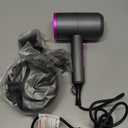 slopehill Professional Ionic Hair Dryer, Powerful 1800W Fast Drying Low Noise Blow Dryer with 2 Concentrator Nozzle 1 Diffuser Attachments for Home Salon Travel (Grey)