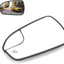 Nakuuly Heated Mirror Glass Driver Left Side Compatible with 2013-2020 Ford Fusion Left Driver Side Power Heated Convex Mirror Glass with Rear Holder Replace # DS7Z17K707F