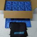 Kohree Heavy Duty RV Leveling Blocks, 12 Pack Camper Leveling Blocks with Storage Bag, Interlocking Sturdy RV Blocks for Single and Dual Wheels, Stabilizer, Jack, Travel Trailer Accessories (Blue - 12 Pack)