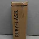 RUBYFLASK 40oz Insulated Water Bottle with Straw, Stainless Steel Metal Vacuum Water Flask, Large Thermal Water bottle with Leakproof 3 Lids for Travel, Camping, Gym Sports Indigo Black