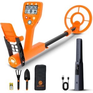 SUNPOW Metal Detector for Kids Ages 8-12 + Metal Detector Pinpointer GD01 for Adults & Kids