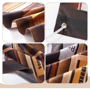  Bookshelf Backdrop Wooden Bookcase Library Photography Background Fabric Book Store Wall Backdrops for Video Call Conference Studio Photo Backgrounds Birthday Party(Rustic Style)