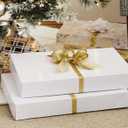 Hallmark 17" XL Gift Boxes with Lids (12 White Robe Boxes, White) for Birthdays, Graduations, Christmas, Weddings, Bridal Showers