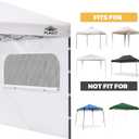10x10 Pop Up Canopy Sidewall - 1 PC 300D Waterproof Attachable Tent Wall, Privacy Shade for Outdoor Events, Vendor Booths (Tent Not Included, with U-Shaped Window)