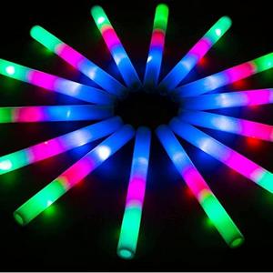 SHQDD  LED Foam Halloween Glow Sticks, Foam Light up Sticks Bulk Party Pack with 3Modes Colorful Flashing, Glow in The Dark Party Supplies for Parties, Wedding, Birthday, Raves,Concert, New Year