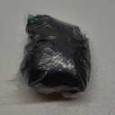 Women's short sleeve dress Neck Hem Dress (L, Black)