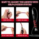 Speed Jump Rope - No-Screw Design, 360 Rotation, Non-Slip Silicone, Weighted, Includes 2 Handles, Portable Fitness Tool for Boxing (Black)