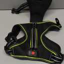 Light Up Dog Harness, No Pull LED Dog Harness with Handle, Rechargeable Lighted Safety Vest for Small Medium Large Dogs, Adjustable Soft Dog Lights for Night Walking (Black-Green)