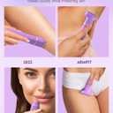 Bikini Trimmer for Women - Painless Electric Razors-Cordless Body Shaver for Trip,Replaceable Lady Facial Razor, IPX7 Waterproof&Easy Cleaning, Ceramic Blade, USB Charge Purple