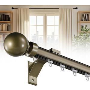 Single Track Curtain Rod, Wall Mount Champagne, 1.5m(4.9ft)
