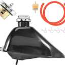 Metal Gas Fuel Petrol Tank for 50cc 70cc 90cc 110cc 125cc Roketa Taotao Sunl Coolster JCL ATA Baja MotorsportsVitacci BMS Buyang Coolsport Eagle Peace kazuma ATV Quad (Metal-B)