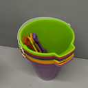Didaey 6 Set 9 Inch Beach Sand Buckets and Shovels Set Includes Large Sand Buckets and Shovels Beach Pails Toys for Kids for Summer Theme Party Favors Summer Game (6 Colors), Buckets: 9 inches, Shovels: 7.5 x 2.5 inches