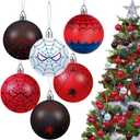 Spider Theme Christmas Ball Decoration Living Room Garden, Shatterproof Christmas Tree 12 Pack