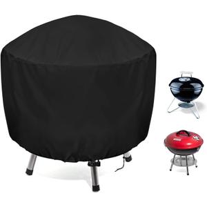 Grill Cover for Cuisinart CCG190RB Portable Charcoal Waterproof Griddle Cover for Weber Smokey Joe 14 Inch Grill Black