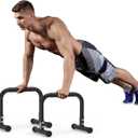 RELIFE REBUILD YOUR LIFE Dip Station Functional Heavy Duty Dip Stands Fitness Workout Dip bar Station Stabilizer Parallette Push Up Stand (Black-03)