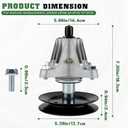 618P09236 Spindle Assembly for Cub Cadet XT1-GT54 XT1-ST54 ZT1-54 | ZT2-54 ZTS2-54/Troy Bilt Mustang 54XP Mustang Z54/ MTD Craftsman Z5800 Z7600 T100 T3200 Replaces 54" Decks Spindle#618-09236