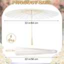 Aodaer 6 Pack 33 Inches Paper Umbrellas for Wedding Chinese Japanese Parasol Paper Decorative Oiled Umbrella DIY Painting Crafts for Bridal Party Decor Photography Props, White