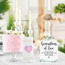 2 x Acrylic Wedding Sign Generations of Love Signs for Ceremony Modern Calligraphy Arch Acrylic Table Top Signs for Wedding Reception and Event Party Table Decor (White Eucalyptus Leaves)
