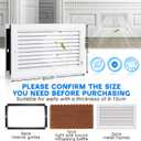 14" x 8" Room to Room Air Transfer Fan Vent Kit, 5 Pcs Return Air Pathway Wall to Wall Vent for Sidewalls, Limit Sound and Light Transfer
