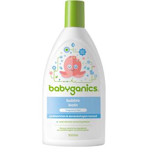 Babyganics Bubble Bath, Gently Cleanses, Fragrance Free, 20 Fl Oz