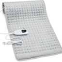 Electric Heating Pads,Heating Pad for Back,Shoulder,Hot Pad for Neck and Arms,Abdomen,Moist Heated Pad for Legs and Knee,Auto Shut Off(Silver, 33''17'') (33" x 17")