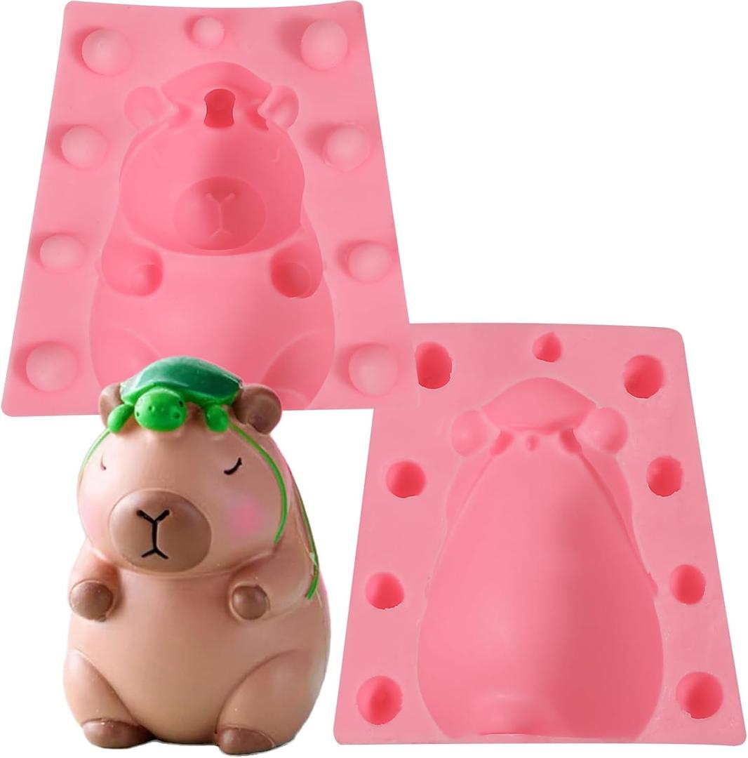 1 Pcs Cute Animal Candy Fondant Mold, Chocolate Silicone Mold, Suitable for Children'S Day Cake Decoration Kitchen Baking Biscuit Soft Candy Pudding Jelly, Flower Paste Resin Craft Clay