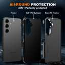 Hualele for Samsung Galaxy S24 S25 Case,[Military Grade Protection] [Dropproof Shcokproof] Anti-Slip Grip Slim Dual Layer Rugged Heavy Duty Galaxy S24 S25 Phone Case,Black