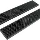 17.5x3.5 inches Long PVC Bar Rail Mat Non-Slip Serving Spill Mat (Pack of 2)