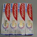 Colgate Total Whitening Toothpaste Gel, 10 Benefits, No Trade-Offs, Freshens Breath, Whitens Teeth and Provides Sensitivity Relief, Mint Flavor, 4 Pack, 5.1 Oz Tubes