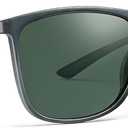 Carbon Fiber Polarized Sunglasses for Men Women, Retro Square Frame, UV400 Protection HD Lens, Driving Fishing Sports
