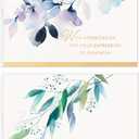 Hallmark Funeral Thank You Cards Assortment, Watercolor Flowers (50 Thank You for Your Sympathy Cards with Envelopes)