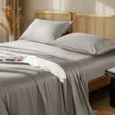 LBRO2M 1000 Thread Count 100% Egyptian Cotton Sheets Set Queen Size, 4 Piece Sets Bed Sheet Deep Pocket Sheet Set 16" Soft Comfortable All Season (Queen, Tapue) (Taupe)