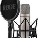 Rode NT1 5th Generation Condenser Microphone with SM6 Shockmount and Pop Filter,Silver