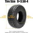 FVRITO 9x3.50-4 9x3-1/2 Tire and Inner Tube for Mini ATV Quad Go Kart Petrol Electric Gas Skateboard Scooter Mini Choppers Garden Lawnmower Tractor with Bent Valve Stem