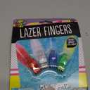 FingerBeams LED Finger Ring Lights, 4 Color Flashlights Per Pack, Stocking Stuffers, Rave, Night Club, Parties, Concerts, Safety at Night, Halloween