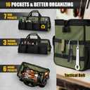 UUP Heavy Duty Tool Bag 20-Inch, Extra Large 16-Pocket Portable Empty Tool Box Organizer Storage, Toolbox Organization, Soft Handle Carrying Toolbag with Zipper, Father Dad Men Mechanic Birthday Gift