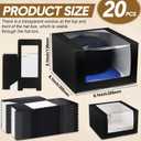 20 x Gilprop 20 Pcs Hat Boxes for Men Black Gift Boxes with Window Display Box for Hat Storage Container for Baseball Caps, Dad Hat, Billed Cap, Snapbacks, Paper Fold Box Packing Box 8.1 x 8.1 x 5.1