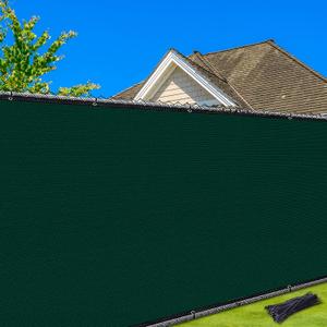 NEXCOVER Privacy Fence – 6' x 50' Heavy Duty Privacy Screen with Bindings & Brass Grommets, Commercial & Residential Fence Privacy Screen for Garden Yard Windscreen Wall Backyard. Green