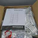 SONGMICS Dresser for Bedroom, Chest of Drawers, Steel, MDF, 4 Non-Woven Fabric Drawers, Storage Organizer Unit, Closet, Entryway, Cloud White and Snow White ULGS314W01S