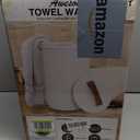 SAMEAT Heated Towel Warmers for Bathroom - Large Towel Warmer Bucket, Wood Handle, Auto Shut Off, Fits Up to Two 40"X70" Oversized Towels, Best Ideals
