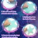 201 Pcs Glow in The Dark Stars Stickers for Ceiling, Toddler Stocking Stuffers Wall Room Decor Gifts, Luminous 3D Glowing Stars Easter Basket Stuffers for Kids Boys Girls - Blue