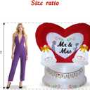 6FT Inflatable Heart Bell Decoration,Valentine's Day Inflatable Decoration,with Built-in Color Flashing Lights, Outdoor Inflatable Decoration for Wedding Celebrations and Proposals