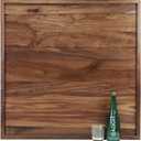 34 x 34 Inches Extra Large Square Black Walnut Wood Ottoman Tray, Serve Tea, Coffee Classic 2.8 Feet Wooden Decorative Serving Tray