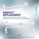 BlueStars 240534701 Middle & 240534901 x2 Top/Bottom Door Shelf Rack Bar Rail - For Frigidaire Kenmore Refrigerators - Replaces AP3214631 PS734936 948952 AP3214630 PS734935 EA734935 948954 AH734935