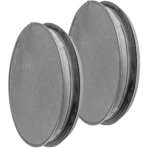 HVAC OV 2pack Galvanized Metal Duct End Cap - 8 Inch with Rubber Gasket for Better Fit
